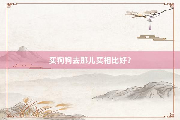买狗狗去那儿买相比好？